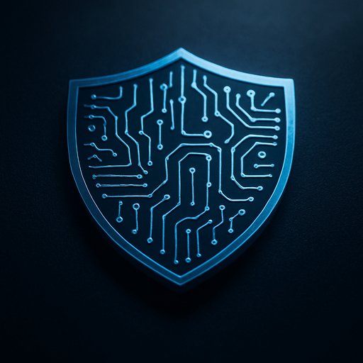 Data security illustration showing a shield icon with digital circuitry over a dark background, representing encryption and privacy in online gaming.
