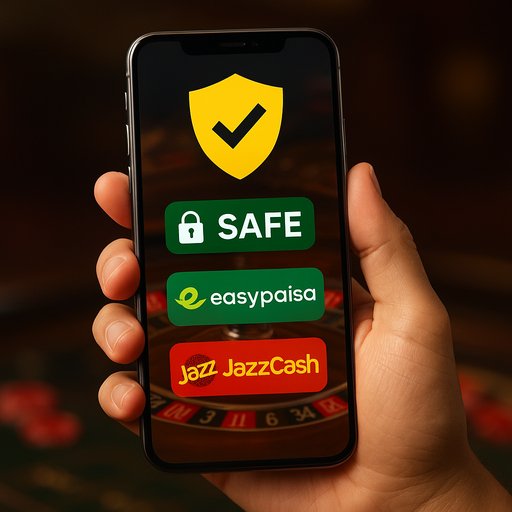 D666 app download screen showing safety prompts and easy payment using PKR through EasyPaisa and JazzCash.