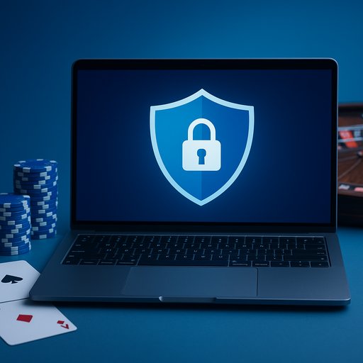 D666 privacy hero: a modern casino dashboard symbolizing data protection with a calm blue theme. The banner conveys privacy, trust, and secure online gaming.