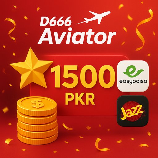 Promotional banner for D666 Aviator bonuses in Pakistan. The image showcases a PKR bonus offer, with EasyPaisa and JazzCash icons and a celebratory color scheme.